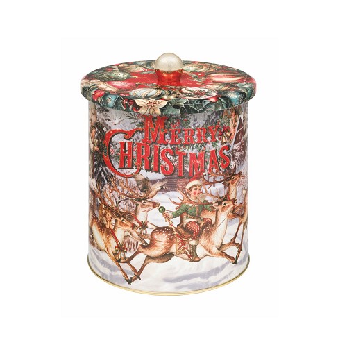 Medium Biscuit Barrel Vintage Christmas